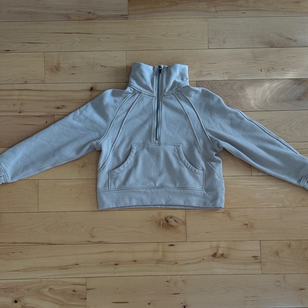 Gray Quarter-Zip Pullover